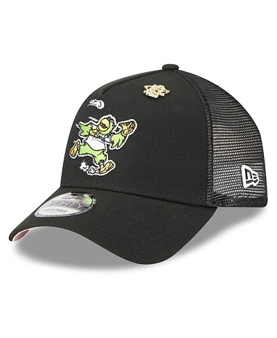 New Era Men's Black Pittsburgh Pirates 2025 Big League Chew A-Frame 9FORTY Adjustable Trucker Hat