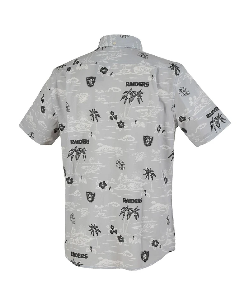 Reyn Spooner Men's Silver Las Vegas Raiders Kekai Performance Button-Down Shirt