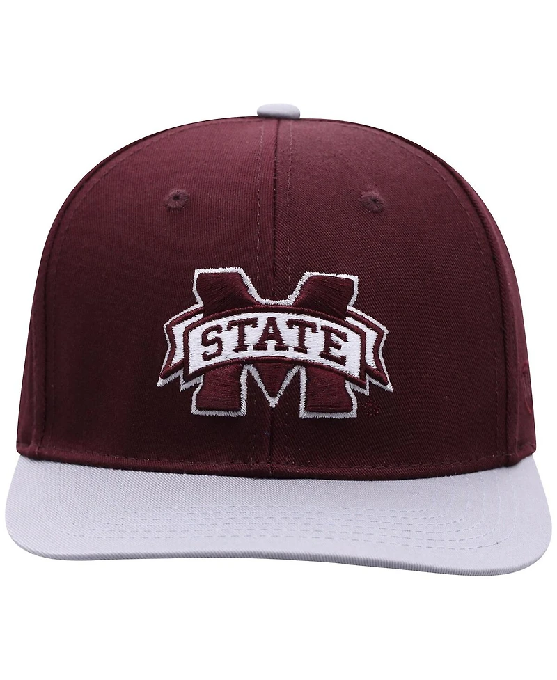 Top of the World Big Boys and Girls Maroon Mississippi State Bulldogs Victory Maverick Snapback Hat