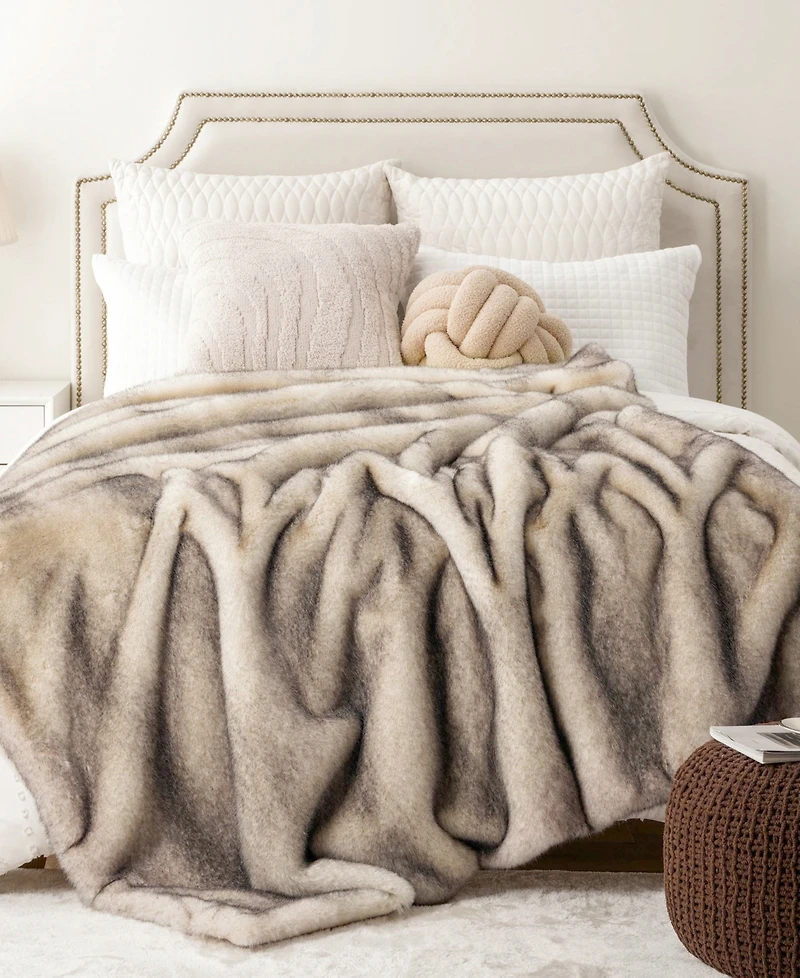 Battilo Luxury Tipped Faux Fur Throw, 60"x 80"