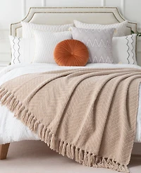 Battilo Herringbone Chenille Knit Throw