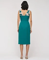Js Collections Women's Adelaide Illusion-Yoke Embellished Sheath Dress