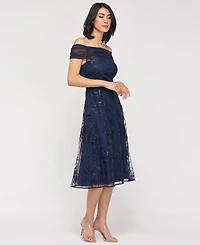Js Collections Women's Gemma Beaded Off-The-Shoulder A-Line Dress