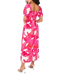 Msk Women's Square-Neck Short-Sleeve Maxi Dress