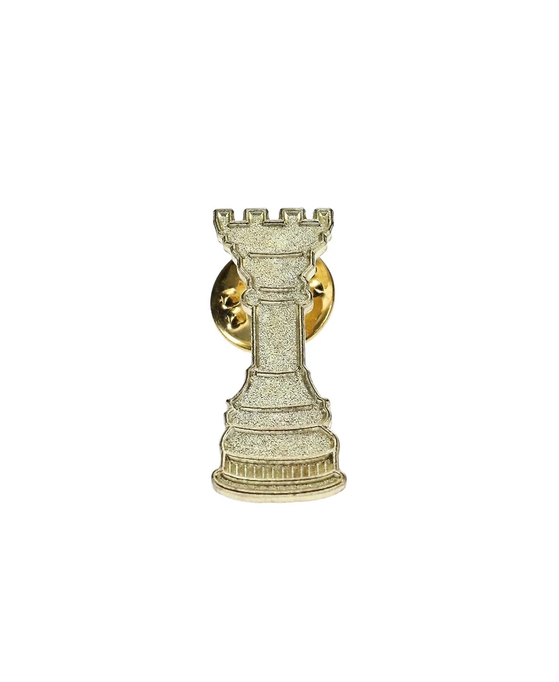 We Games Metal Rook Chess Pins, Gold, Bulk Pack of 10
