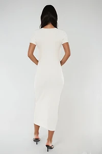 Bebe Women's Square Neck Maxi T-Shirt Dress