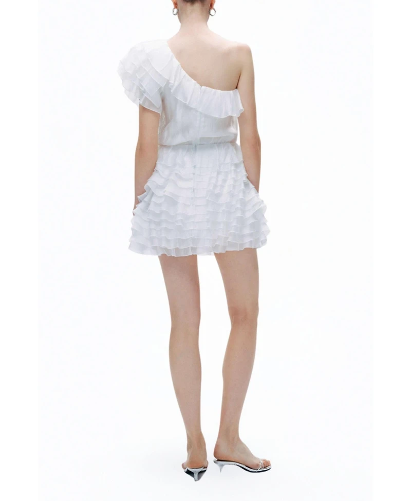 Nocturne Women's Mini Dress with Layered Ruffle Details