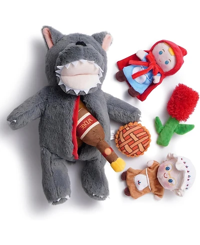 Nocciola 6 in 1 Little Red Riding Hood Plush Dog Toys, Fairy tale Puzzle Dog Toy