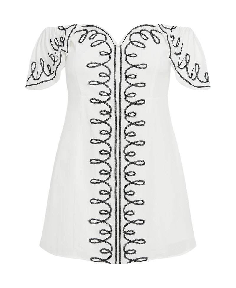 City Chic Women's Hana Embroidered Dress