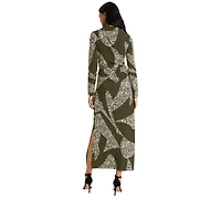 Donna Morgan Women's Long-Sleeve Jersey Bodycon Dress