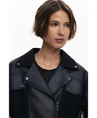 Desigual Women's Combined faux leather jacket
