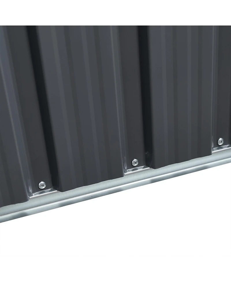 Mondawe 6FT x 8FT Metal Anti-Corrosion Outdoor Storage with Lockable Door & Shutter Vents