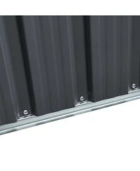 Mondawe 6FT x 8FT Metal Anti-Corrosion Outdoor Storage with Lockable Door & Shutter Vents