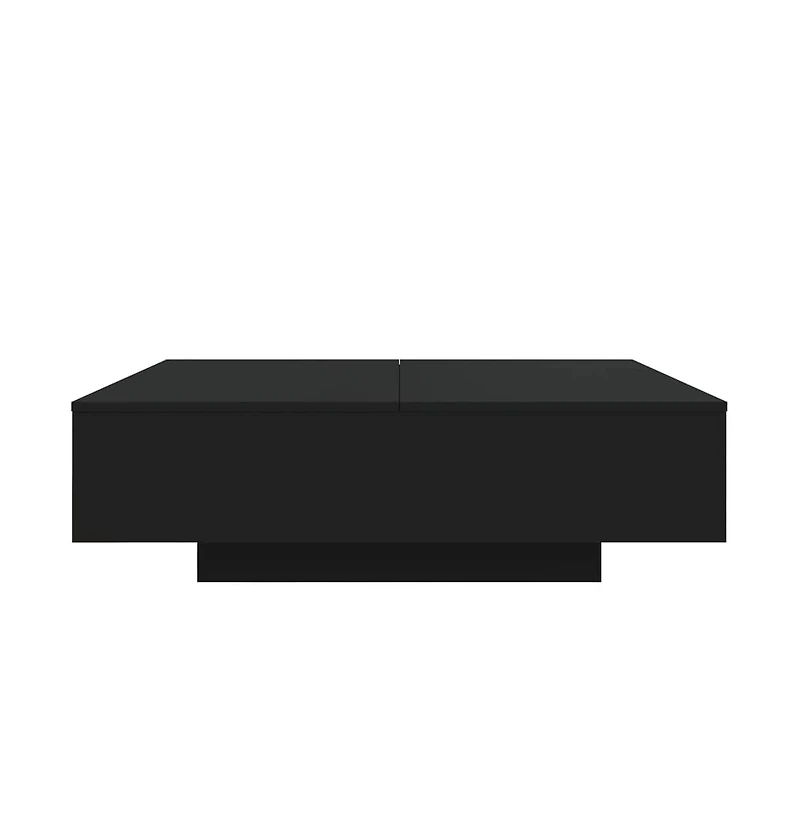 Coffee Table Black 39.4"x39.4"x12.2" Engineered Wood