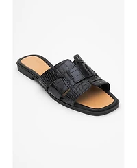Notre Leather Flat Sandals (Women)