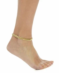 Adornia 14K Gold Plated Chunky Curb Chain Anklet