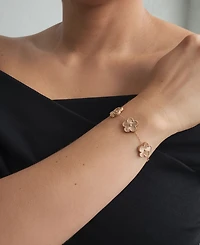 Adornia Tarnish Resistant Rose Gold 5 Leaf Clover Station Bracelet