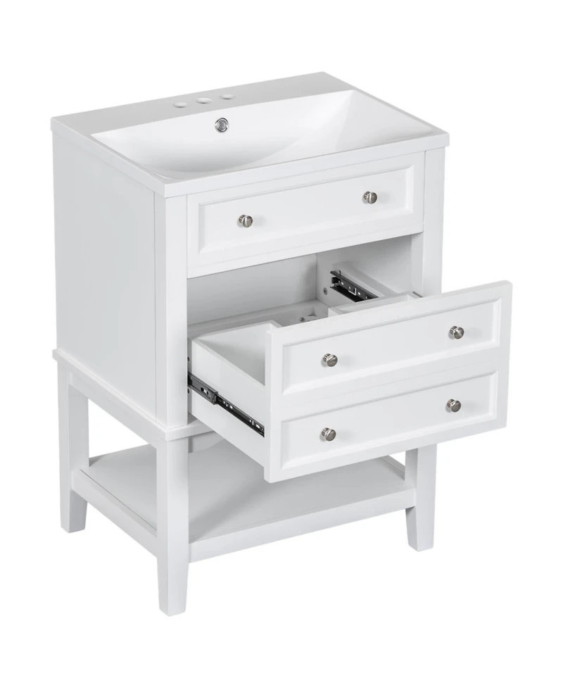 Streamdale Furniture 24" Bathroom Vanity with Sink & Storage