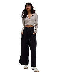 Raffya Women's Farrah Wide Leg Jacquard Trouser