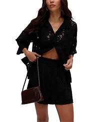 Raffya Women's Shelli All Over Broderie Anglaise Shorts