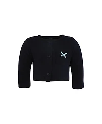 Hudson Baby Girls Lightweight Cotton Dress and Cardigan Set