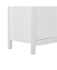 Streamdale Furniture Wave Design Sideboard - Adjustable Shelves Drawers Soft-Close Doors
