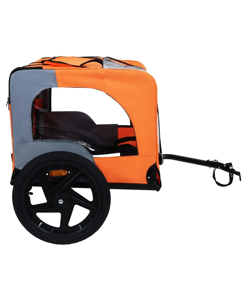 Streamdale Furniture Heavy Duty Collapsible Pet Bike Trailer - Orange
