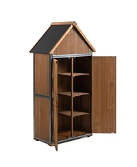 Streamdale Furniture Outdoor Storage Cabinet - Brown