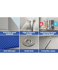 Streamdale Furniture 50in Stainless Steel Dog Washing Station