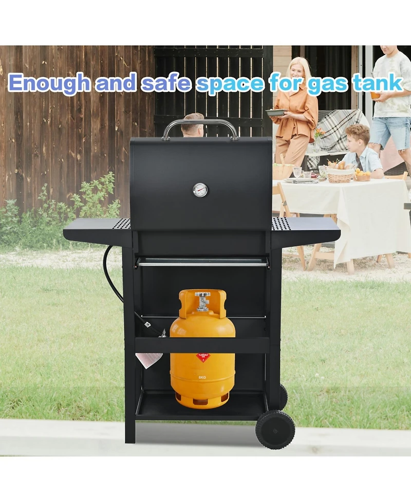 Streamdale Furniture Propane Gas Grill 3 Burner Stainless Steel Bbq
