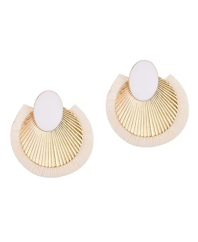 Adornia Gold Statement Mixed Material Darla Earrings