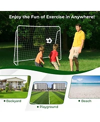Soccer Goal for Backyard with Heavy Duty Frame and Ground Stakes