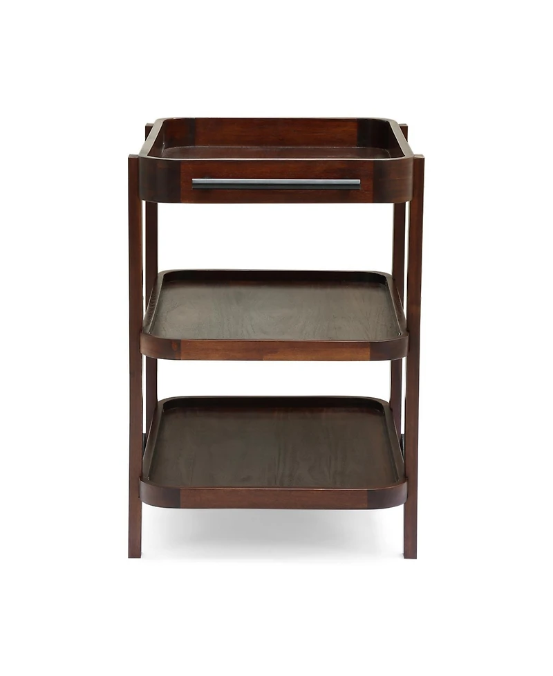 Streamdale Furniture Wood Bar Cart - Mahogany