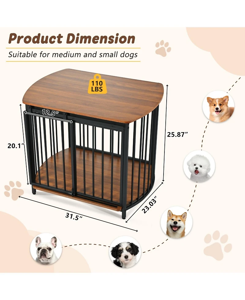 Streamdale Furniture 31.5" Dog Crate End Table