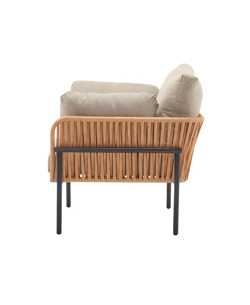Streamdale Furniture Rope & Wood Lounge Chair with Cushions