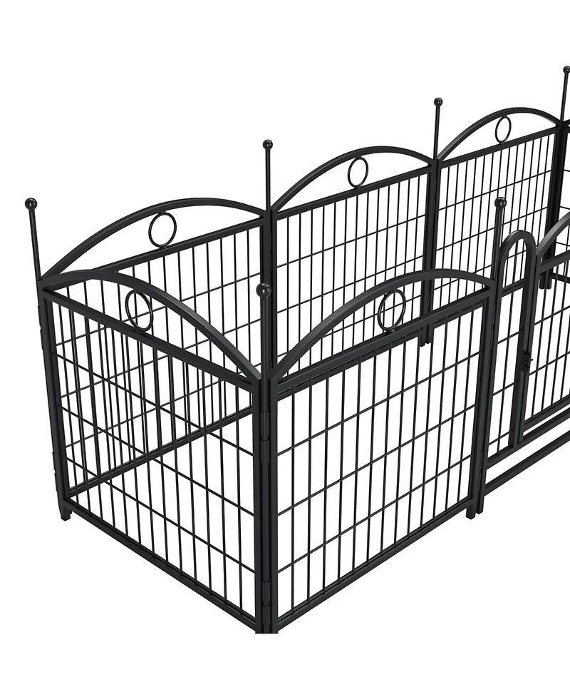Streamdale Furniture Dog Playpen 24" 8 Panel Metal Pet Fence
