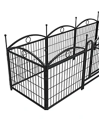 Streamdale Furniture Dog Playpen 24" 8 Panel Metal Pet Fence