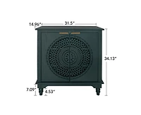 Casainc Hollow-Carved 2 Door Accent Cabinet Sideboard Buffet Storage Cabinet with Adjustable Shelf