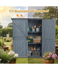 Streamdale Furniture Outdoor Storage Cabinet - Blue Gray