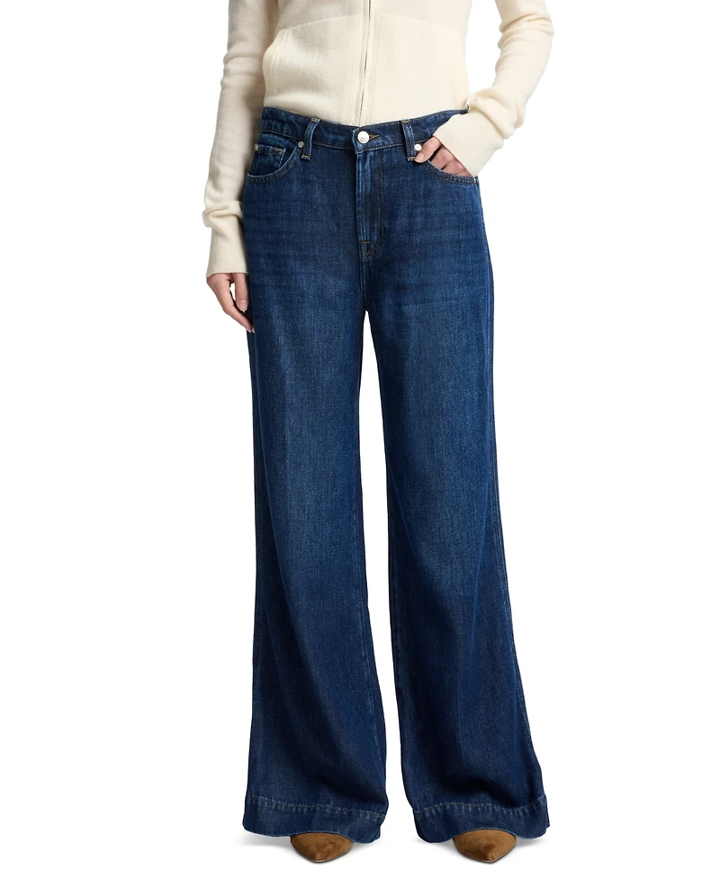 7 For All Mankind Women's Modern Dojo High-Rise Flare-Leg Jeans
