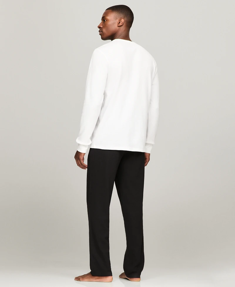 Tommy Hilfiger Men's Waffle-Knit Long-Sleeve Crewneck Thermal Top