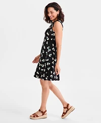 Style & Co Women's Printed Sleeveless Flip Flop Dress, Macy's Exclusive