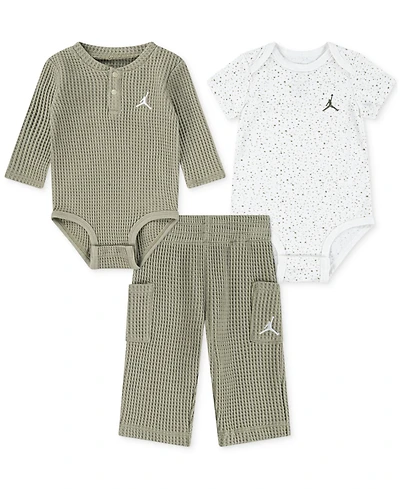 Jordan Baby Jumpman Waffle Bodysuits & Pants, 3 Piece Set