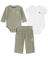 Jordan Baby Jumpman Waffle Bodysuits & Pants, 3 Piece Set