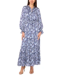 Vince Camuto Women's Smocked Ruffle Maxi Dress