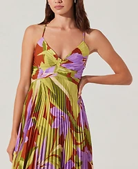 Astr the Label Women's Blythe Pleated Tie-Back Dress
