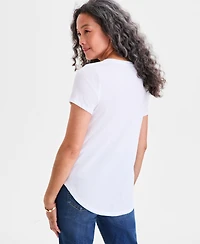 Style & Co Women's Graphic Crewneck Short-Sleeve T-Shirt, Exclusively at Macy's