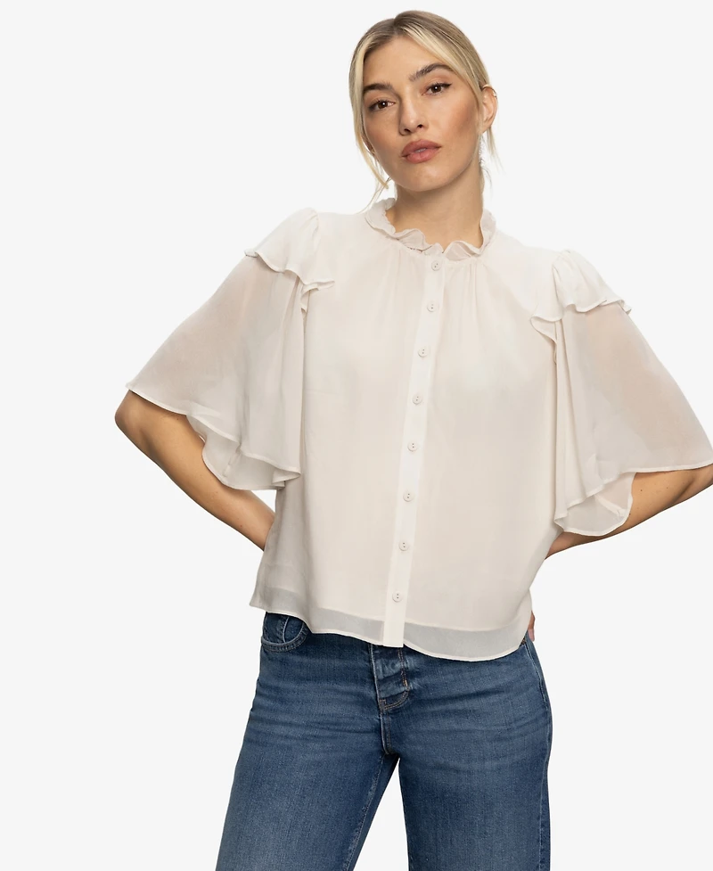 Sanctuary Women's Deja Vu Chiffon Blouse