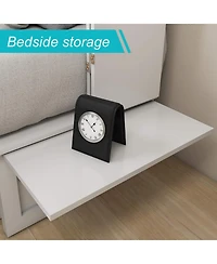 livelylodge Murphy Bed Cabinet with Drawer Includes Storage Cabinet, Twin Suit for Home Office, Full with Charging and Usb Port, Warm White Twin Murph