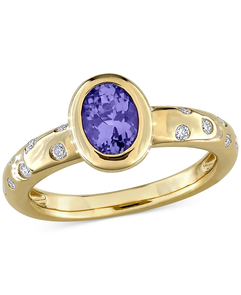 Tanzanite (3/4 ct. t.w.) & Diamond (1/4 Band 10k Gold